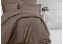 Постельное белье сатин страйп TAG - LUXURY ST-1057 (Турция), евро max